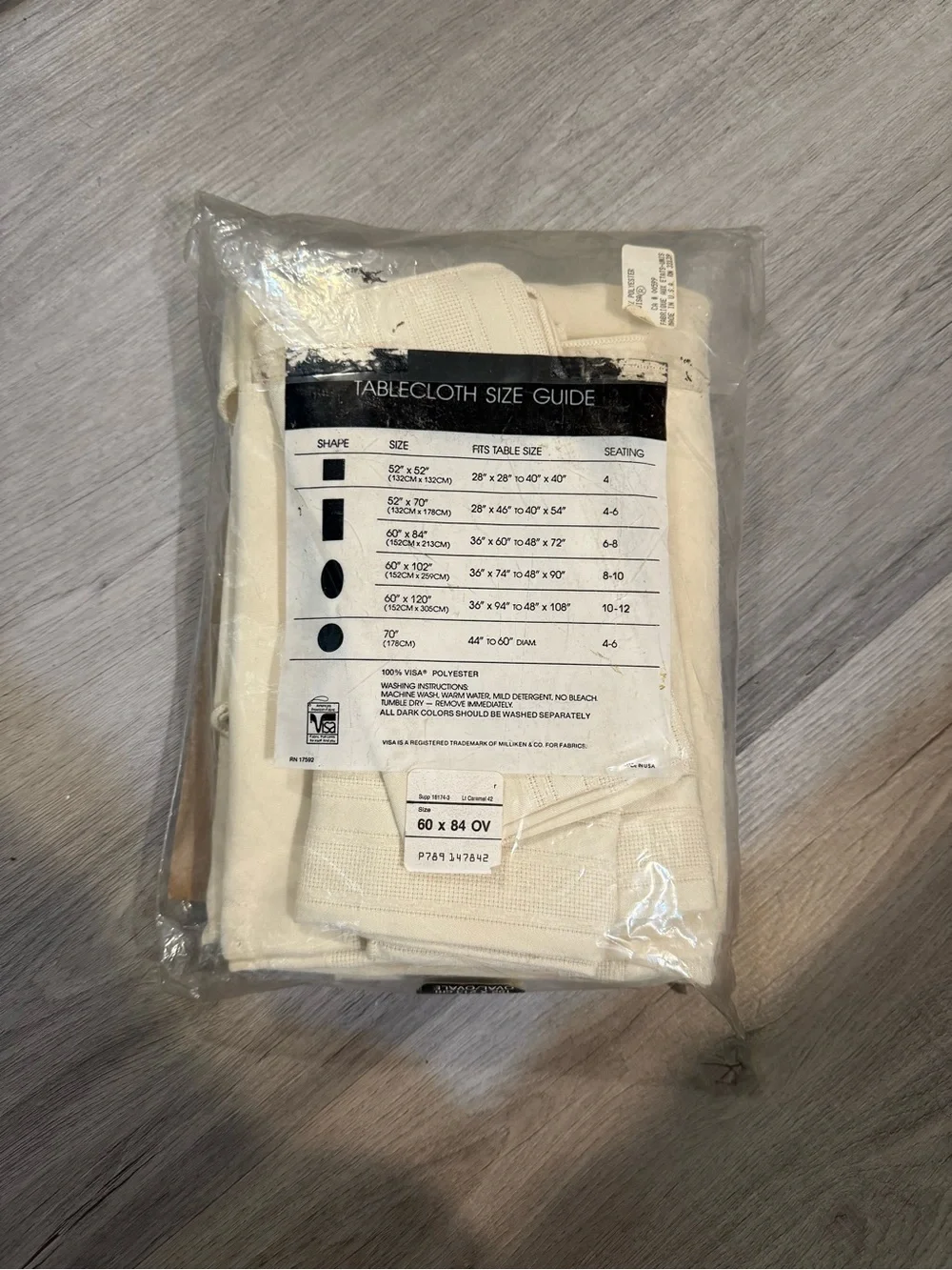 ⭐️ Sensation Permanent Press Tablecloth in Ivory/Cream